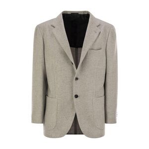 KITON Men's Single-Breasted Blazer Men LIGHT GREY Outerwear
